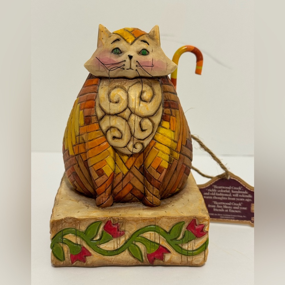 Heartwood Creek Jim Shore “Elijah" Floral 2003 Kitty Cat with Whiskers Vintage